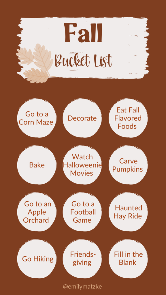 Ultimate Fall Bucket List - For the Girls