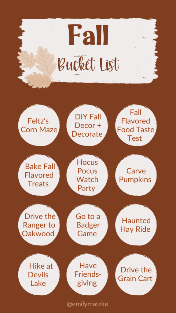 Ultimate Fall Bucket List - Emily's