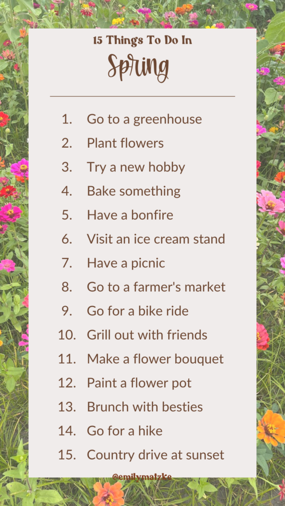 15 things to do this spring